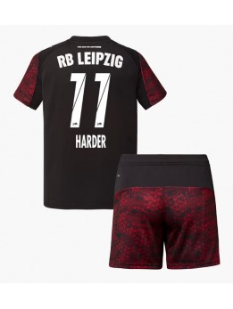 Billige RB Leipzig Conrad Harder #11 Tredjedraktsett Barn 2025-26 Kortermet (+ Korte bukser)